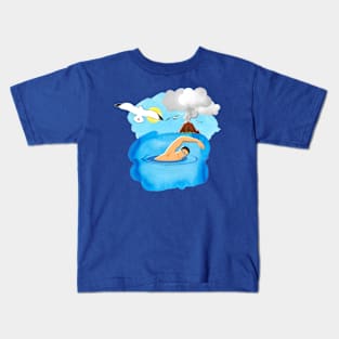 Long Distance Swimming Kids T-Shirt
